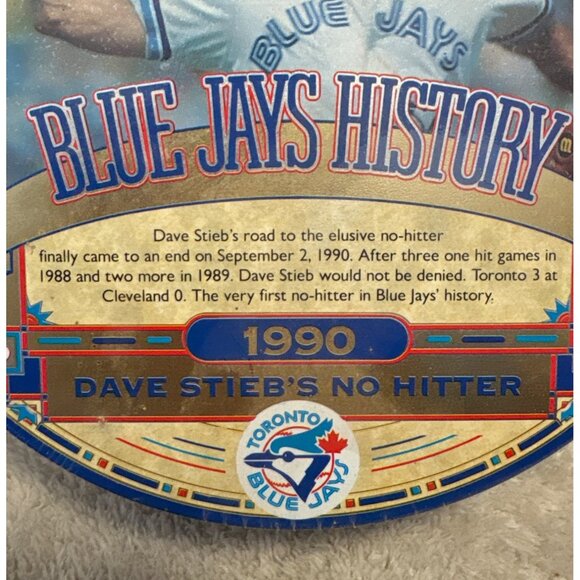 Toronto Blue Jays Cookie Tin Dave Stiebs No-Hitter 1991 History  7" New Sealed - Picture 2 of 8